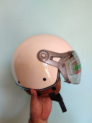 Casco Moto Retro Tricolor Talla L Unisex