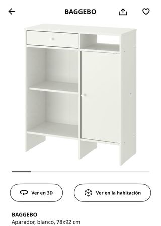 Mueble Auxiliar IKEA BAGGEBO Blanco