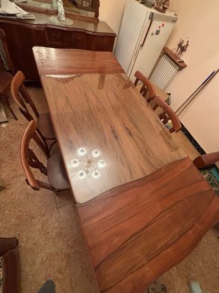 Conjunto mesa extensible y 6 sillas vintage