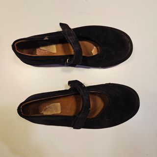 Zapatos manoletinas negros talla 7-8 de niña