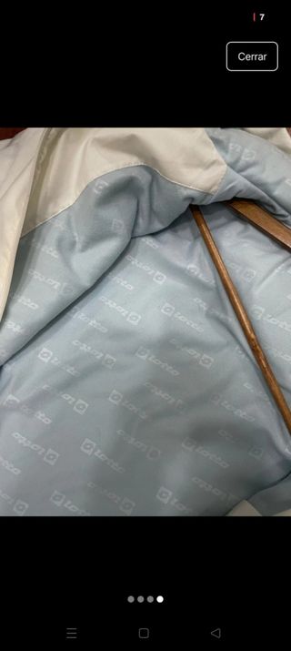 Chaqueta Lotto Vintage Blanca y Azul