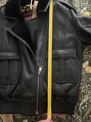 Chaqueta Aviador Piel Negra 2025