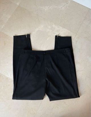 Pantalón Zara Mujer Negro Cremallera