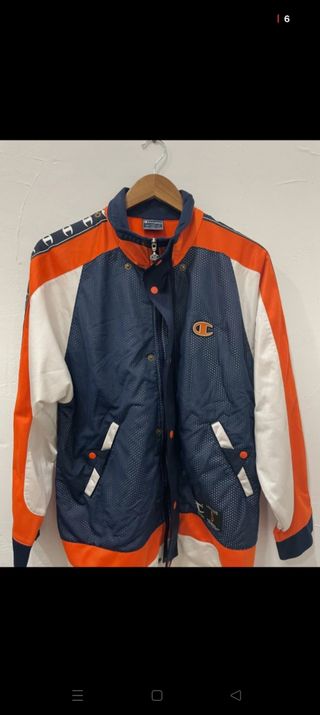 Chaqueta Champion Vintage Azul y Naranja