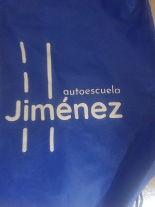 Bolsa azul con cremallera
