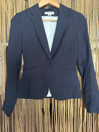Blazer H&M Azul y lunares blancos