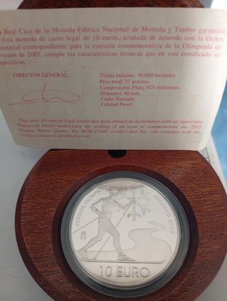 Moneda 8 Reales 2002 Olimpiada Invierno
