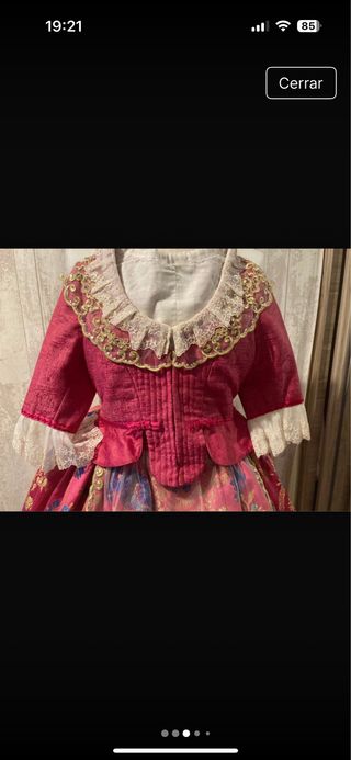 Traje de Fallera Rosa y Dorado