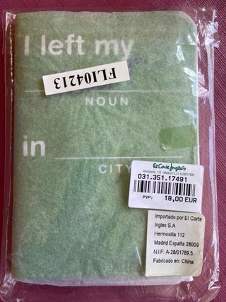 Cartera El Corte Inglés verde