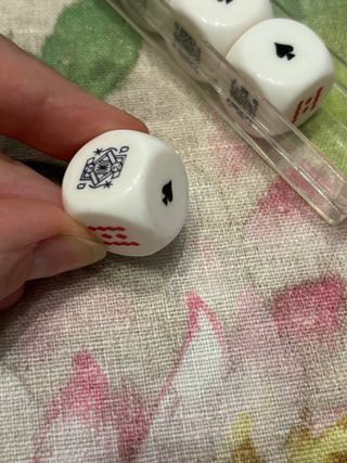 Set Dal negro poker 5 dadi con figure di carte