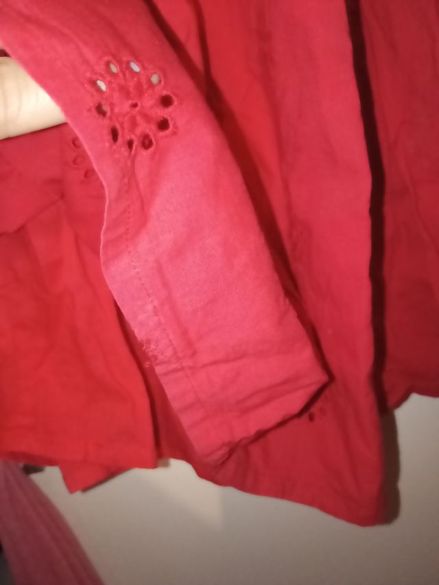 Vestido rojo niña 5/6 calado