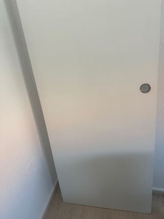 Puerta corredera madera maciza con riel