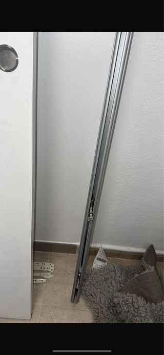 Puerta corredera madera maciza con riel