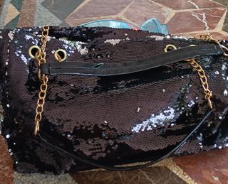 Bolso lentejuelas negro sin estrenar