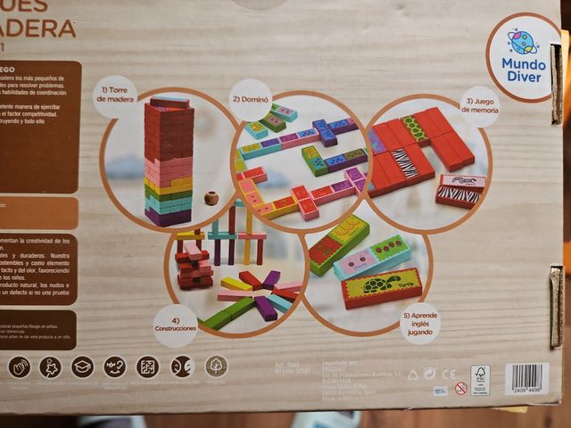 Bloques de Madera 5 Juegos en 1