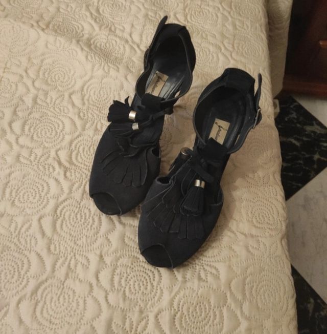 Lote 3 pares tacones azul marino