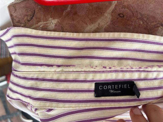 Camisa Cortefiel Rayas Moradas