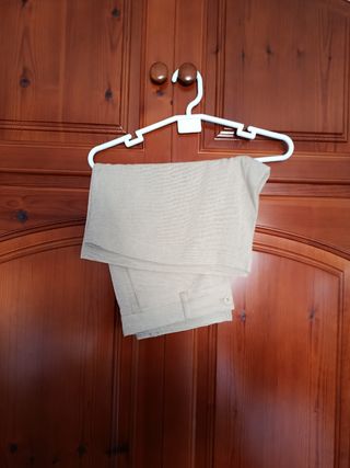Camisa Zara Beige Manga Corta