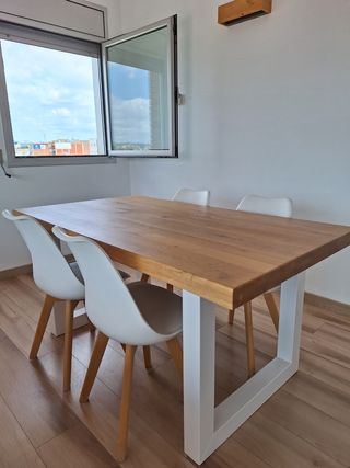 Mesa de comedor madera 90x160 cm