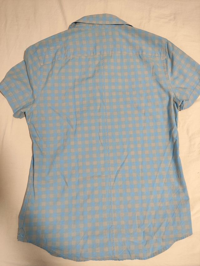 Camisa Penguin Manga Corta Cuadros Azul/Gris