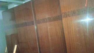 Gran Armario vintage madera y cristal 70s