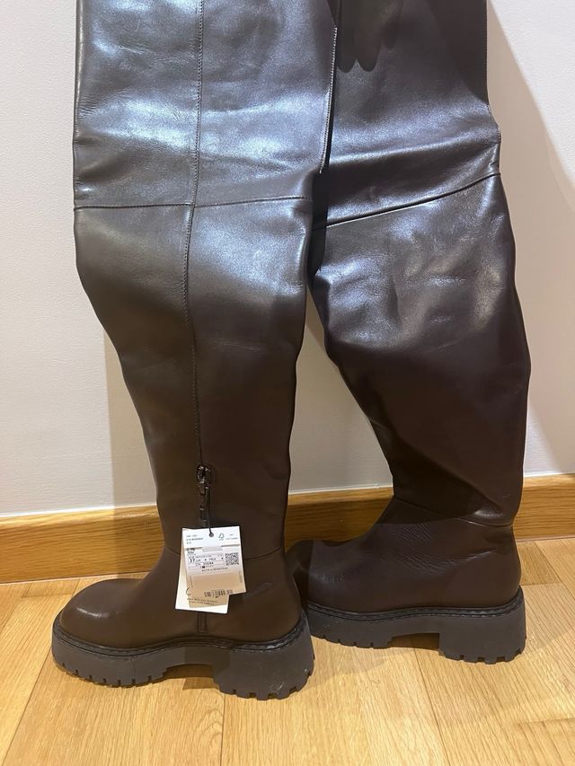 Botas de piel Mango talla 37