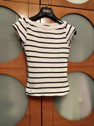 Camiseta Rayas Manga Corta