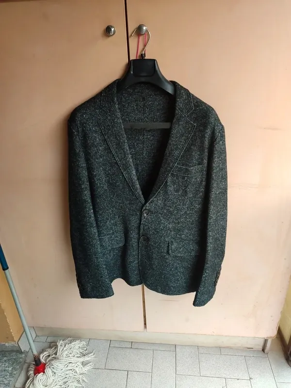 Giacca uomo viscosa e lana grigia tg M