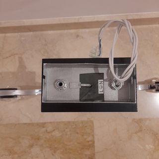 Lámpara de Techo rectangular cromado y cristal