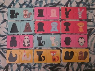 Puzzle Duo Djeco 12 Puzzles Siluetas