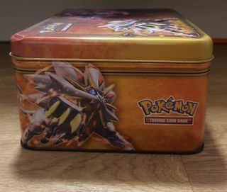 Caja metálica para cartas Pokémon
