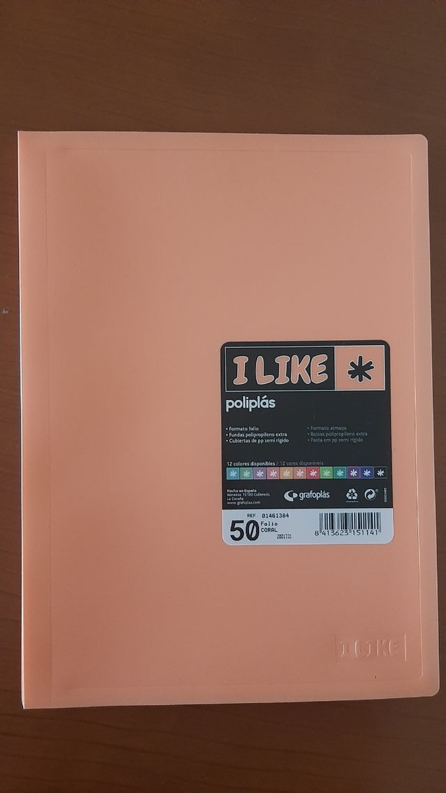 Lote 4 carpetas fundas colores pastel 50 fundas