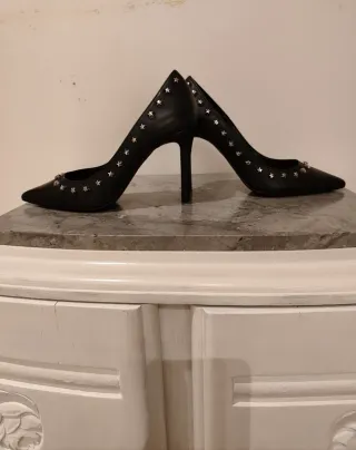 Tacones Stiletto Negros Talla 36