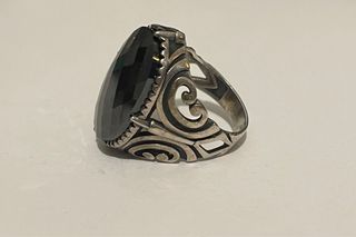 Anillo Plata Negra y Plateada