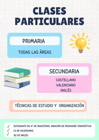 Clases particulares en Valencia (Algirós)