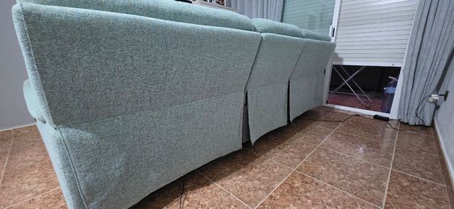 Sofá Relax Eléctrico 3 Plazas Verde