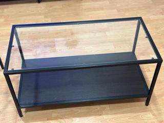 Mesa de centro IKEA VITTSJO cristal y metal