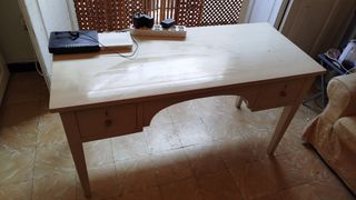 Mesa escritorio madera beige