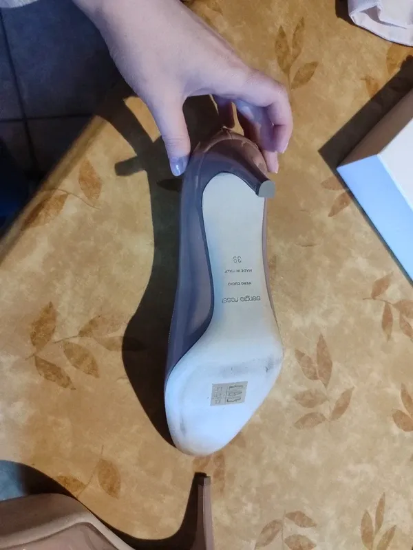 Sergio Rossi Décolleté Nude Pelle Tg 40