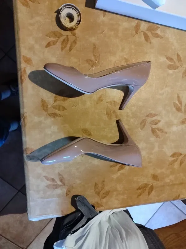 Sergio Rossi Décolleté Nude Pelle Tg 40