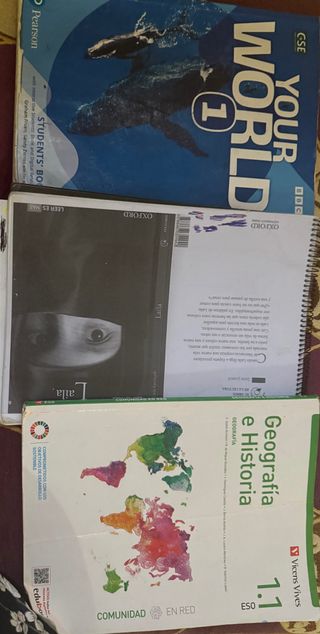 Libros de primero de la eso ingles y geografia 