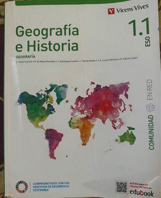 Libros de primero de la eso ingles y geografia 