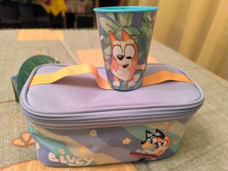 Neceser infantil Bluey + vaso de bluey nuevo
