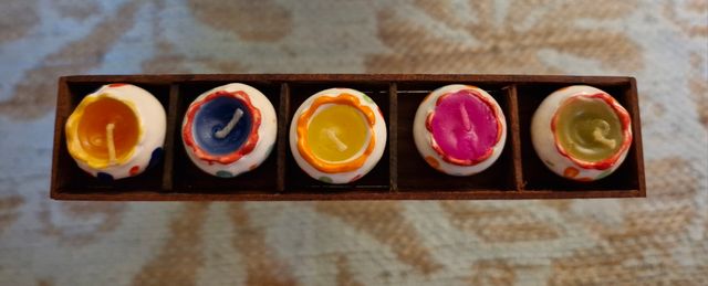 5 Mini Velas Decorativas