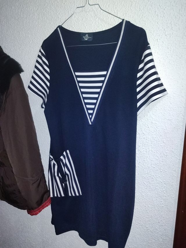 Urge venta Vestido marinero azul y blanco y chaqu