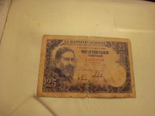 Billetes 25 pesetas 1954