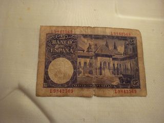 Billetes 25 pesetas 1954