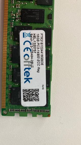 2 Memoria RAM 16GB DDR3 Micron