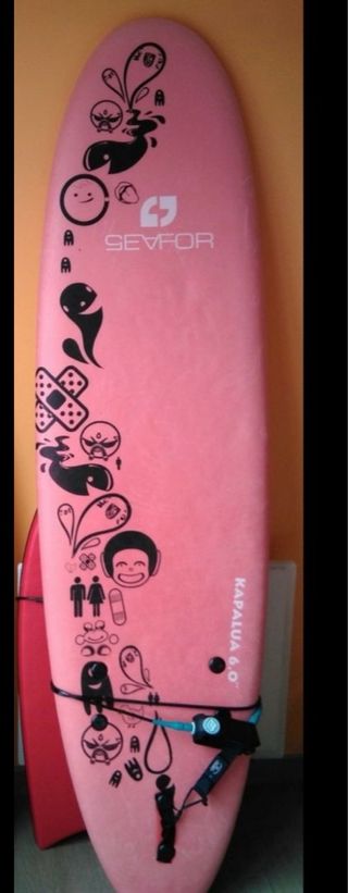 Tabla de surf rosa