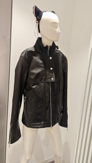 Giacca Pelle Vintage Belfe Nera